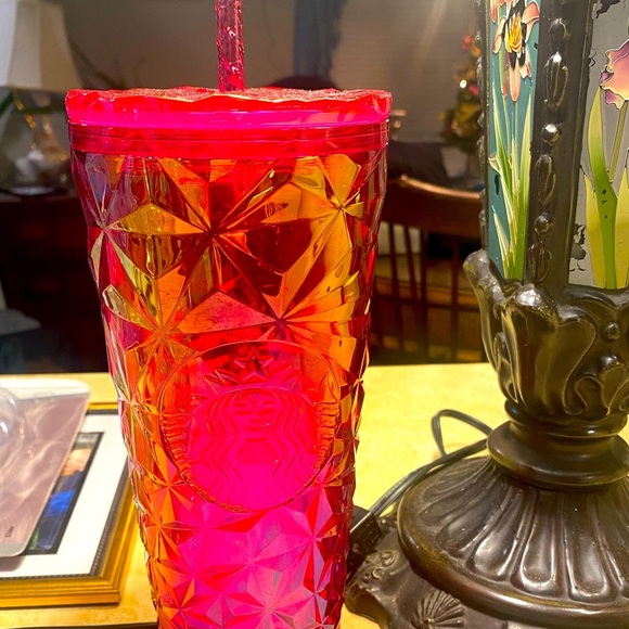 Starbucks raspberry summer cold brew cup nwt straw included - Picture 8 of 9